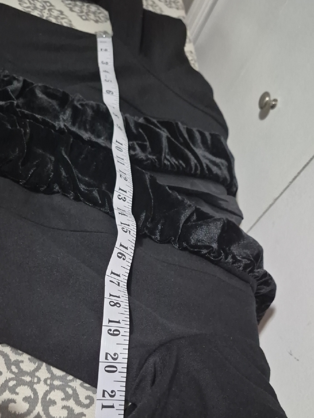 INC International Concepts Black Dress Coat with Velvet Trim - Picture 12 of 12
